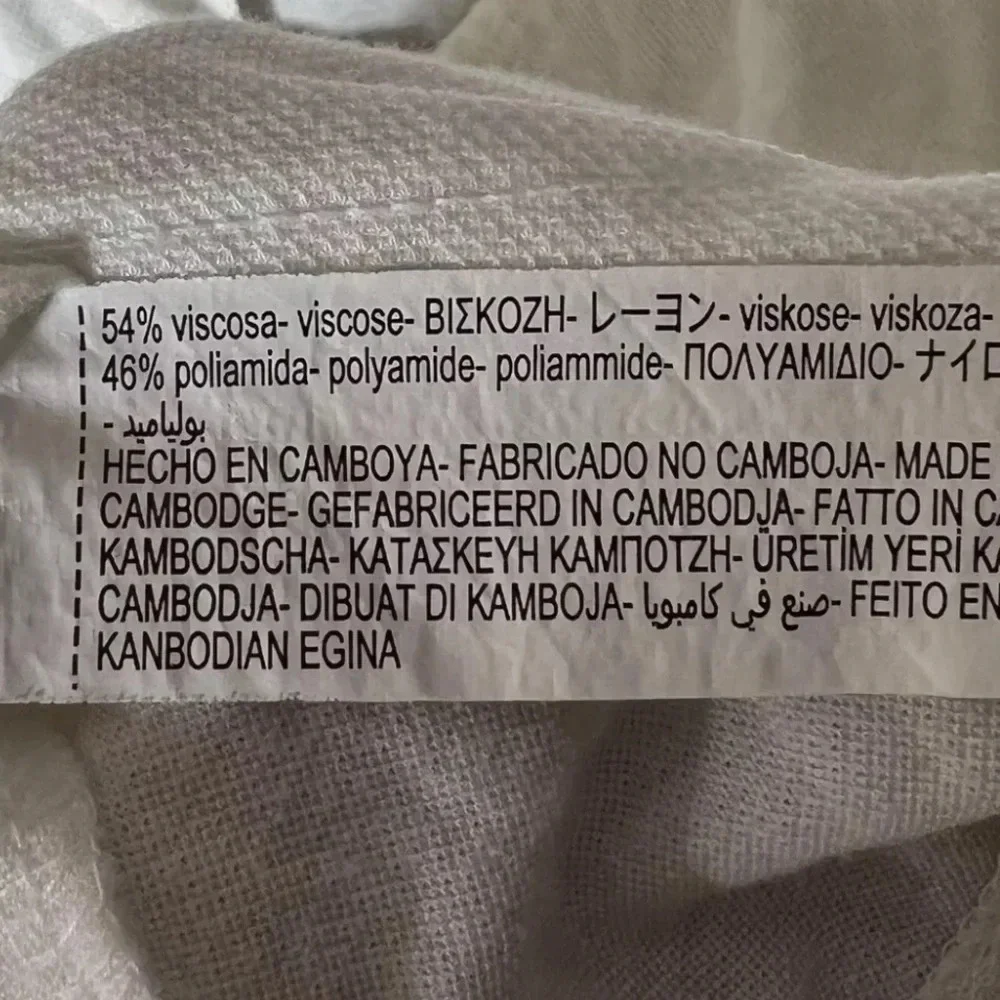 ZARA Gauzy Romantic White Batwing Dolman Sleeve Cropped Button Blouse Top - Picture 10 of 10